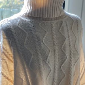 Wool Cable Sweater Poncho